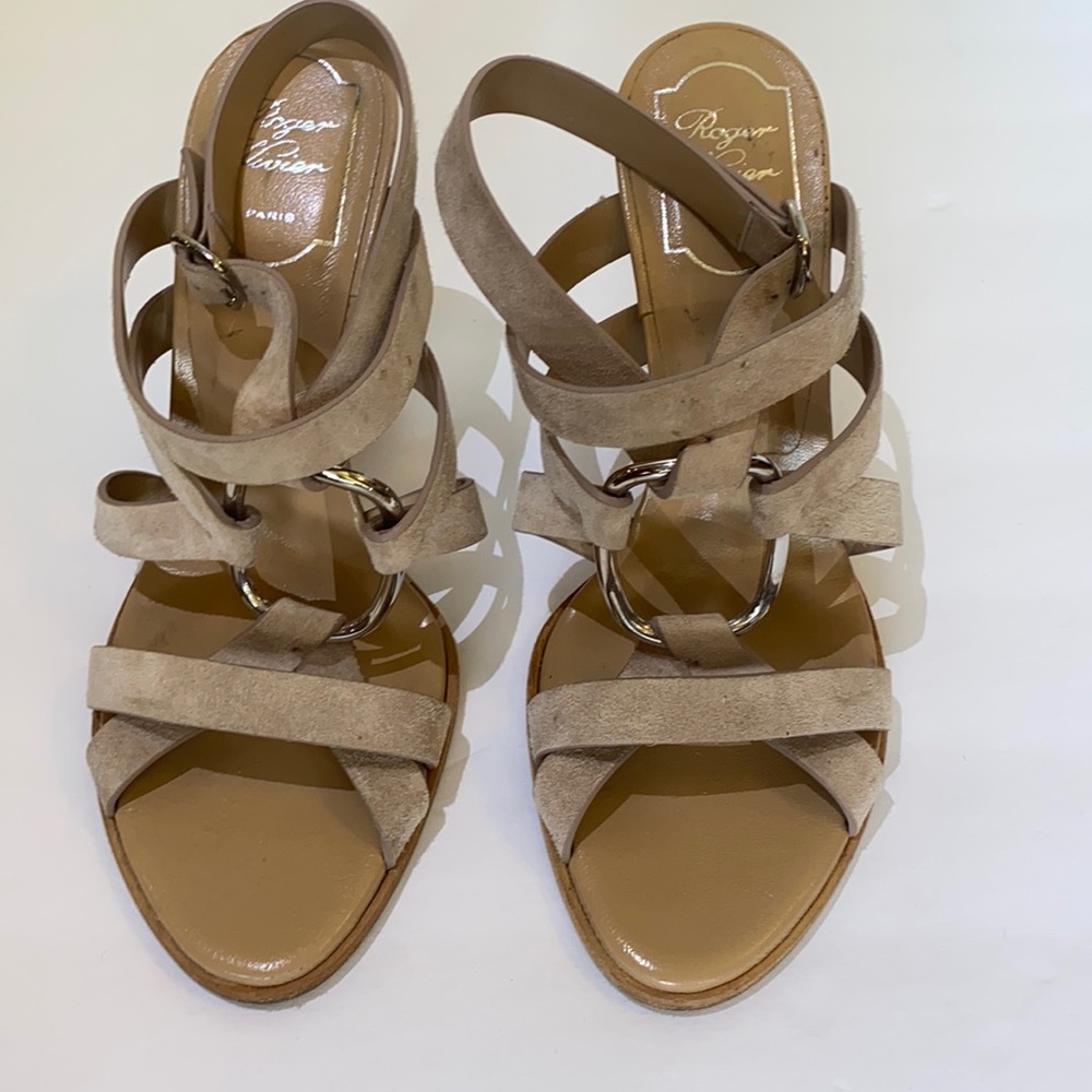 Roger Vivier Paris Heels with Silver Buckle Detail